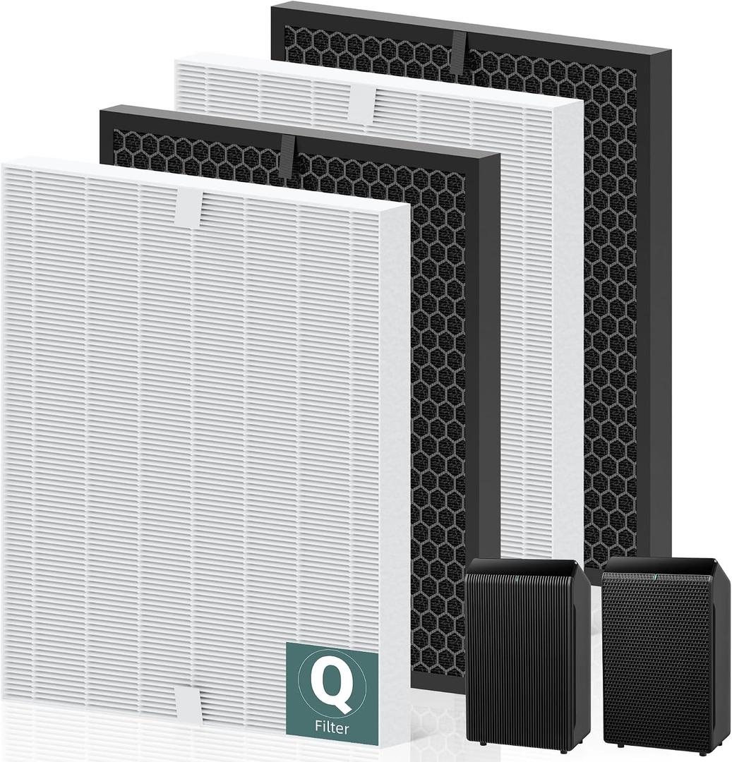 5510 5520 Air Purifier Filter Q Replacement for Winix 5510 5520 PlasmaWave Air Purifier, High Efficiency and Activated Carbon Filter Combo Pack, Part # 1712-0123-00, 2 Set
