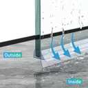 Shower Door Bottom Seal, 2 PCS 5/16" x 36" Shower Door Sweep for 5/16 Inch Glass, Frameless Glass Door Seal Strip,Stop Shower Leaks and Create a Water Barrier (8MM)
