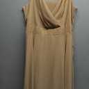 Dressever Summer Cocktail Dress V-Neck Adjustable Spaghetti Strap Chiffon Sundress (XX-Large, Champagne)