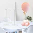 TEKXYZ 15.75 Inch Height Clear Acrylic Balloon Stand for Table Centerpiece Decoration, Set of 4