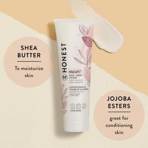 The Honest Company 2in1 Cleansing Shampoo and Body Wash Face Lotion Bundle Gentle for Baby Naturally Derived Sweet Almond Nourish 18.5 fl oz