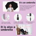 Stroller Sunshade Clip-on Adjustable Universal, Adjustable Steering Angle, Reinforced Umbrella Frame, Compact and Lightweight, Suitable for All Kinds of Strollers(Pink)