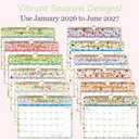 2 x Lbylyhxc 2026 Calendar - Includes January 2026 to June 2027 -18 Monthly Wall Calendar 2026, 11 x 8.5 Inches.Thick Paper with Julian Dates and Block for New Year and Christmas Presents (Wall Calendar 2026-2027 Seasons)