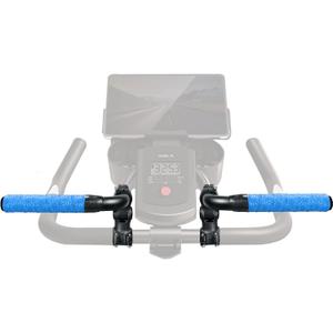 Handlebar Extender for Peloton Indoor Exercise Bikes, 1 Pair of Ultimate Handlebar Extension of Peloton Accessories (Bull-horn (with Blue Tapes))