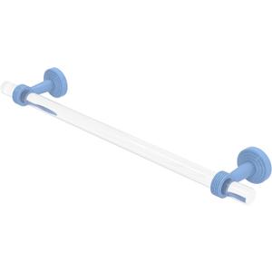 Allied Brass PB-41G-18-FTB Pacific Beach Collection 18 Inch Towel Bar with Grooved Accents, Flat Troll Blue