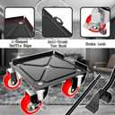 Furniture Dolly Set 5 Wheels Heavy Duty, Furniture Movers with Silent Rubber Wheels, 360 Rotation with Brake, 1400Lbs Load Capacity, Furniture Lifter for Easy Moving Large Furniture.