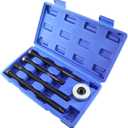 Harmonic Balancer Installer Tool Set, 5PCS Long Reach Crankshaft Pulley Removal Tool Pulley Puller Kit