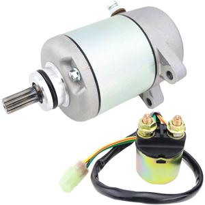 Starter & Relay for Honda Rancher 350 Fourtrax 2000-2006 TRX350FE TRX350FM TRX350TE TRX350TM, 31200-HN5-671 31200-HN5-A81 31200-HN5-M01, 2000 2001 2002 2003 2004 2005 2006 Rancher 350 Starter