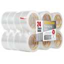 Clear Packing Tape 24 Rolls - Heavy Duty Packaging Tape 2.7mil Thick, 2.0 in. Wide x 60 Yards - Strong Adhesive, Silent, Reliable Package Tape for Home Office Shipping Moving Sealing