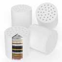 METICPLY 4 Pack*20 Stage Shower Filter Replacement Cartridge for Hard Water Shower Head Filter, Remove Sediment, Heavy Metals, Iron, Other Deposits to Optimize Water Quality (Cartridge Only)