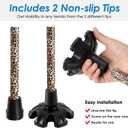 Walking Cane PANZHENG Cane for Man/Woman | Mobility & Daily Living Aids | 5-Level Height Adjustable Walking Stick | Comfortable Plastic T-Handle Portable Walking Stick Folding Cane