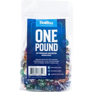 FanRoll ONE Pound of Premium Assorted Resin Dice
