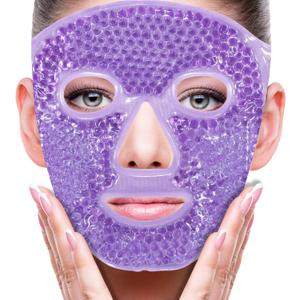 ZNCUETD Face Ice Mask Facial Ice Packs Gel Hot Cold Compress for Post Oral, Dental, Nose,Facelift Plastic Cosmetic & Laser Surgery Recovery Puffiness Swelling Dark Circles & Headaches Gift for Women (Purple #22)