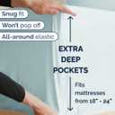 Extra Deep Twin XL Sheet Set - 4 Piece Breathable and Cooling Sheets - Hotel Luxury Bedding for Women, Men, Kids & Teens - Easy Secure Fit - Soft, Wrinkle Free & Comfy - Extra Deep Pockets - Ice Blue