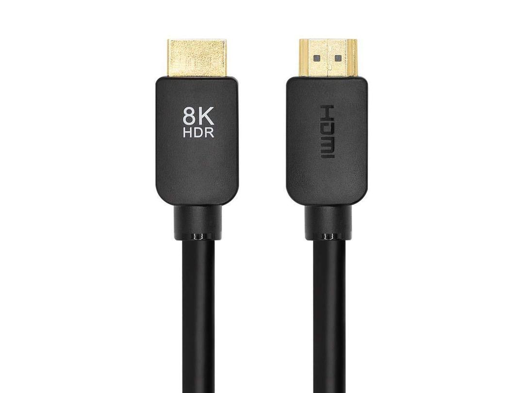 Monoprice Ultra 8K HDMI Cable - 8 Feet - Black | No Logo, High Speed, 8K@60Hz, 48Gbps, Dynamic HDR, eARC, Compatible with PS5 / Xbox Series X & Series S and More