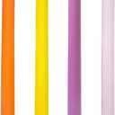 10.5 Inch Multi-Color Striped Taper Candles Set for Home Decoration, 4 Pack Unscented Candlesticks, Dripelss Thin Tapered Candles for Wedding Party Holiday Celebration - Yellow Orange Pink Purple