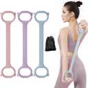 Figure 8 Workout Resistance Band - 3 Elasticities Optional 20 30 40lb, Thicker Durable Arm Back Shoulder Exercise Elastic Rope Yoga Straps Pilates Flexbands, Physical Therapy Stretch Bands