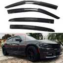 Munirater Acrylic Window Visors Rain Guards Vent Shade Replacement for 2011-2020 Dodge Charger