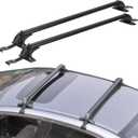 Universal Roof Rack Crossbars, 43" Aluminum Crossbars with Anti-Theft Lock Adjustable Window Frame for Car Without Side Rails for Bike Kayak Cargo Luggage, 165LBS Capacity Black