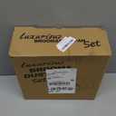 Ivandar Broom and Dustpan Set for Home, Broom and Dustpan Combo for Office, Long Handle Broom with Upright Standing Dust pan,Indoor&Outdoor Sweeping (Gray&Orange)