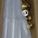 5 Arm Candelabra with Acrylic Lampshade Set of 4 Gold Candelabra for Wedding Table Birthday Party Home Decoration 39.4'' Candle Holder Fit LED Taper Candles