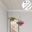 12 Ft Heavy Duty Hanging Chain Kit with Connection Locks & Swag Ceiling Hooks for Lighting Fixture, Chandelier, Pendant, Lantern, Swag Lamp, Plant/Flower/Fruit Basket, Bird Feeder (Bronze)