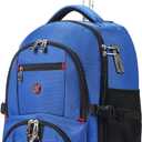 star cloud 21x14x9 Rolling Backpack with Wheels - Water-Resistant, 17.3" Laptop Compartment, Ideal Carry-On for Overnight Travel, College, Work - Wheeled Business Backpack for Adults (Blue)