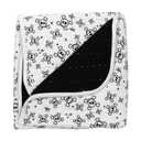 HonestBaby Hand-Quilted Baby Blanket Reversible 100% Organic Cotton for Infant Boys, Girls, Tossed Skulls/Black, One Size