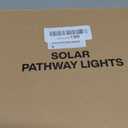 8 Pack Solar Pathway Lights Outdoor, 12 Brighter LED Solar Lights Outdoor Waterproof, Up to 12 Hrs Modern Path Light for Yard Garden Walkway Driveway Lawn (8 Pack) (Warm White)