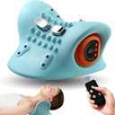 Neck Massager,Shiatsu Neck Massager 2025 with Heat Electric Shoulder & Cervical Massage for Pain Relief deep Tissue Massage Pillow Heated Neck Stretcher for Neck, Back, Shoulder (Blue)