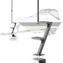 3 Step Boat Trailer Steps for Tongue Heavy Duty, Boat Trailer Ladder with Non-Slip Surface and Safety Handle 500 lbs Capacity