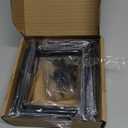 8 Pack - L 6" x H 4" x W1.5, 5mm Thick Black L Shelf Bracket, Iron Shelf Brackets, Metal Shelf Brackets, Floating Shelf, Shelf Supports with Screws