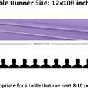 6Pack Table Runner 12 x 108 Inches Satin Silk Table Runner for Wedding, Birthday Party, Banquets, Graduations Decoration, fit Rectange and Round Table-Lavender