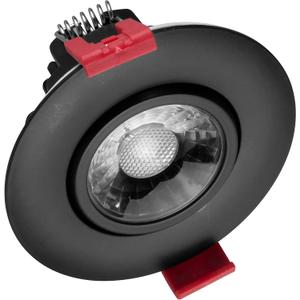 NICOR Lighting 3 inch LED Gimbal Recessed Downlight in Black, 4000K (DGD311204KRDBK)
