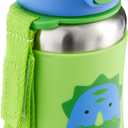 Skip Hop Toddler Sippy Cup - Zoo Stainless Steel Straw Bottle, Dino