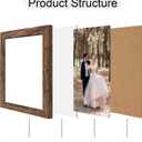 iRahmen 8.5x11 Picture Frame Set of 4, High Definition Real Glass Rustic Frame, Wood Photo Frames 8.5 by 11 Diploma Document for Wall Hanging and Tabletop Display (Brown)