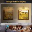 DESOOP Wireless Brass Picture Lights for Wall Motion Activated, Motion Sensor Art Lights Auto-Off Gallery Lights for Portraits Display 24 Inch 5W Warm White