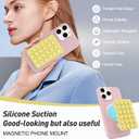 Magnetic Suction Phone Mount for MagSafe Case,Silicone Sticky Phone Grip Holder for iPhone,Removable Hands-Free Selfie/Video for TikTok & Instagram Influencer/Creator (Yellow)