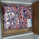 Support USA | American Made 125 Veteran's Day, September 11th, and Patriotic Red/White/Blue Fabric Awareness Ribbons - Bag of 125 Fabric Ribbons with Safety Pins - Pin Attached