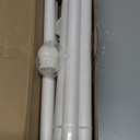 REERON House Flag Pole kit, 5 FT Metal Spinning Flag Poles Kit, 1" Tangle Free Stainless Steel Flagpole with 360 Flagpole Rings & 2-Position Bracket for Outside House Porch Wall Mount for 3x5 Flag