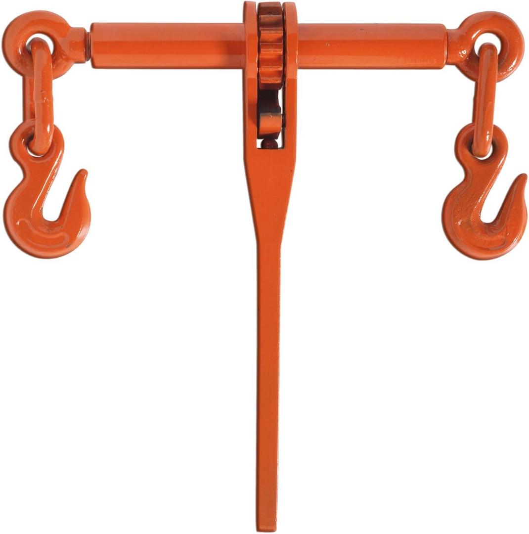 Koch 099312 3/8-inch, Grade 70 and 1/2-inch, Grade 43 Ratchet Load Binder, Powder Coated Orange Steel, 9,200 lbs. Working Load Limit
