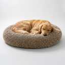 Muddy Mat® Cloud K-9 Bed for Dogs & Cats, Soft & Relaxing Donut Dog Bed, Chenille Material, Removable Cover, Washable & Dryer Safe–Beige Large(40'x40')