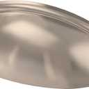 Franklin Brass Contemporary Cup (25-Pack) Cabinet Handles 3' Hole Center Satin Nickel Kitchen Drawer Pulls Dresser, Furniture Hardware P34702-SN-B