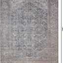 Kuden 9x12 Large Area Rug, Machine Washable Area Rug with Non-Slip Backing, Vintage Style, Soft, Easy Clean, Low Pile Rug for Living Room, Bedroom, Dining Room, 9' x 12' Rectangular