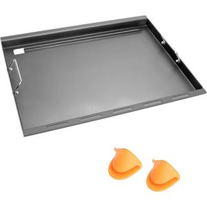 Full Size Griddle Inserts Replacement Parts for Nexgrill 4 Burner 720-0830H 720-0830 720-0830X Gas Grill, Flat Top Griddle with Handle for Nexgrill 5 Burner 720-0888N 720-0882S 720-0888 720-0882A