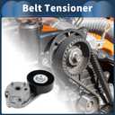 Belt Tensioner Drive Belt Tensioner Pulley Assembly for Land Rover Range Rover 2009-2019 No.LR039517 Metal 1 Pc