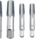 1/16",2PCS 1/8",2PCS 1/4" NPT Pipe Tap Set,5Pcs Carbon Steel Pipe Taps Cutting Tools Great for Various Mechanics DIY Thread Cutting and Cleaning