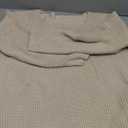 BZB Women's V Neck Long Sleeve Knit Loose Oversized Pullover Sweater Top (Large, X-beige)