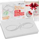 Natural Stone Bath Mats for Bathroom, Non Slip - Quick Drying Stone Bath Mat, Diatomaceous Earth Shower Mat, Easy to Clean Bath Stone Mat for Bathroom Floor (White Infinity)
