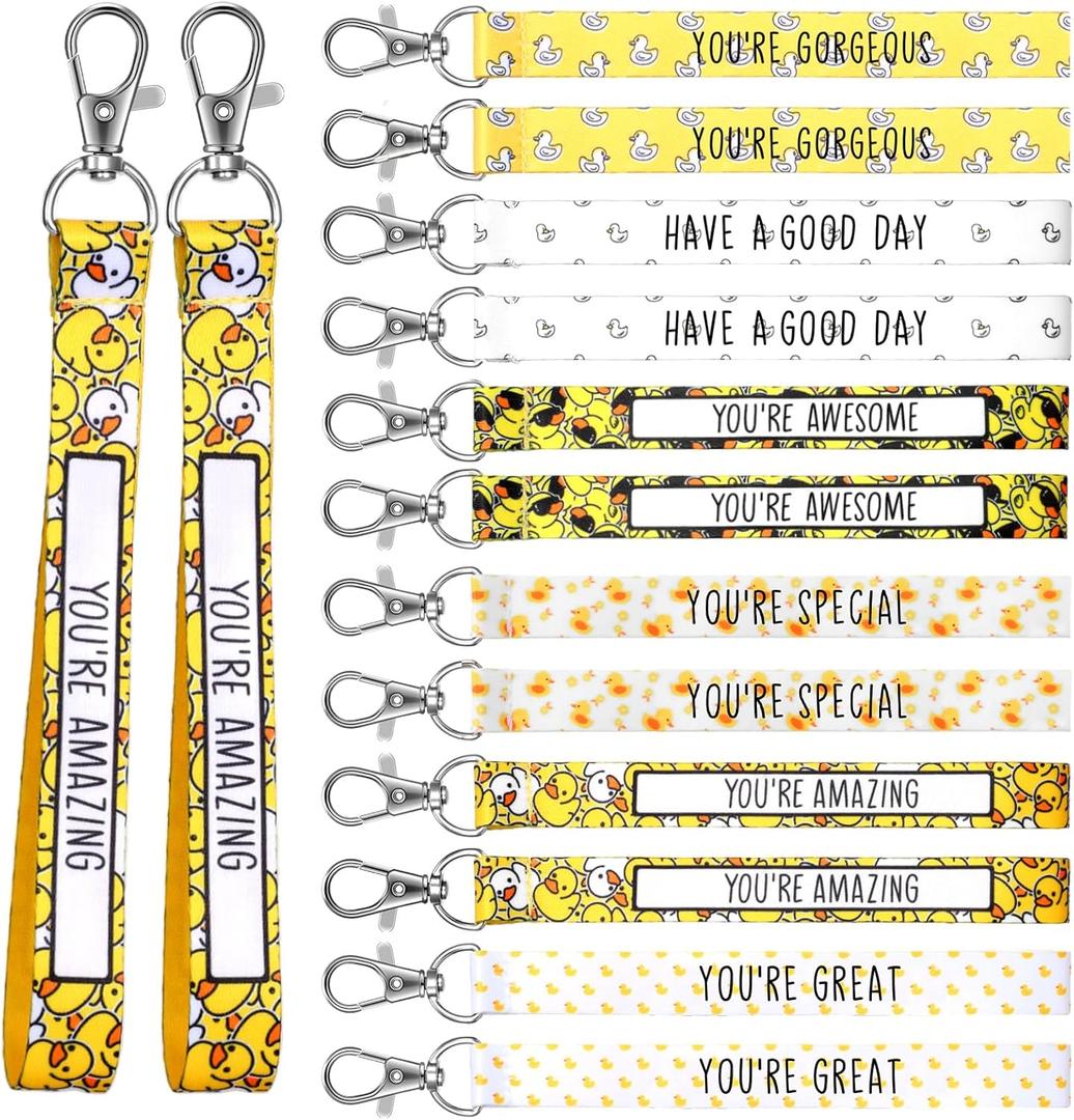 36 Pcs Wrist Lanyards for Keys Inspirational Cute Wrist Lanyard Strap Employee Gift for Coworker Thank You Gift